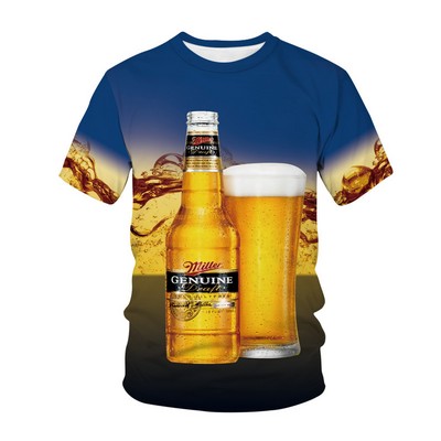 Fully Customized Sublimation Crew Neck T Shirt Unisex
